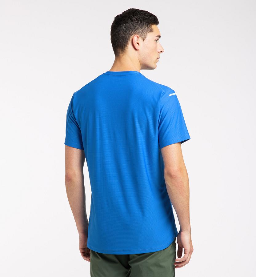 Haglöfs Mens L.I.M Tech T-Shirt Blue New Zealand 23690JGSY